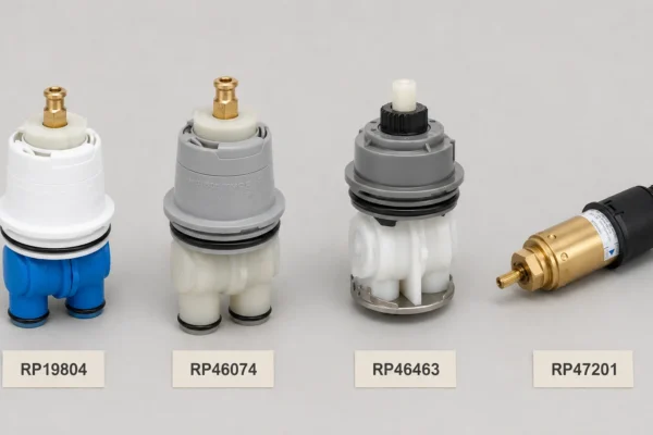 Delta cartridge identification chart showing RP19804, RP46074, RP46463, and RP47201 side by side
